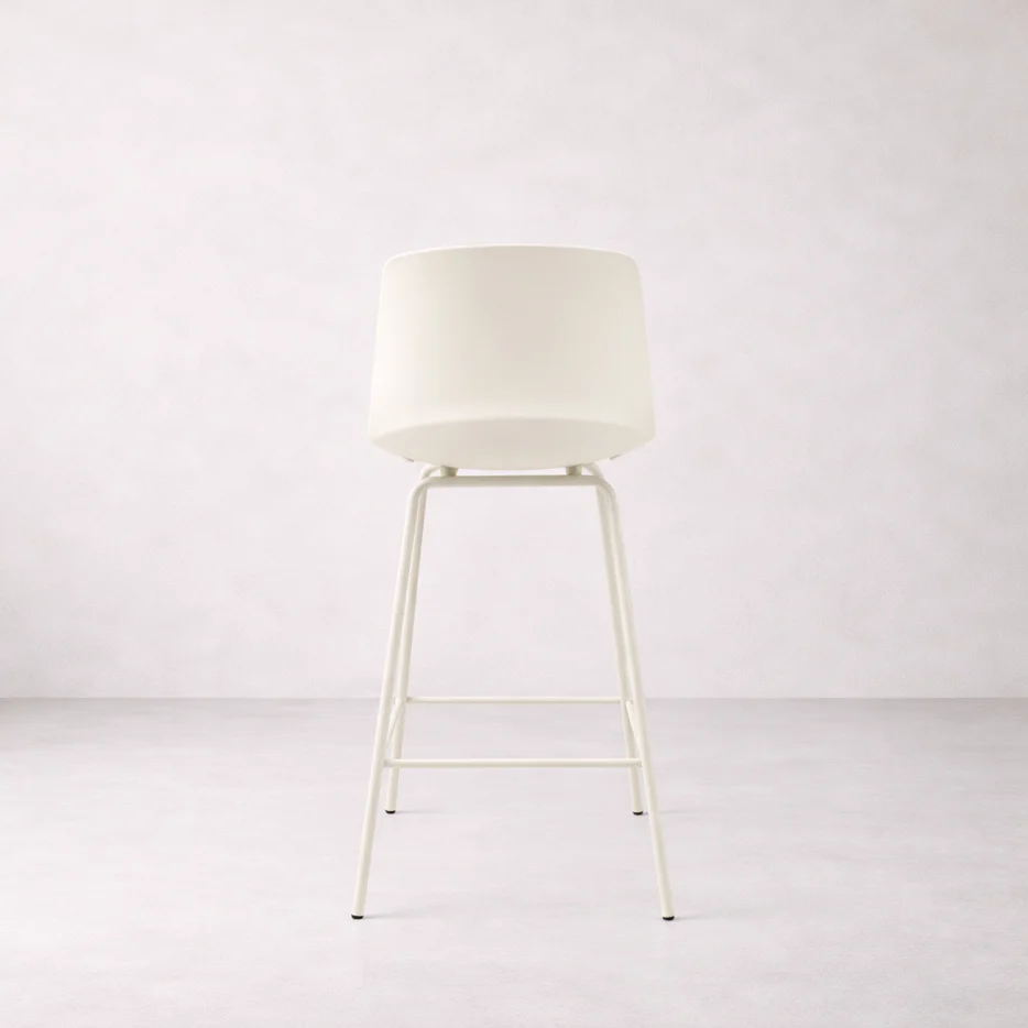Agata Counter Stool - Neutral White - Image 4