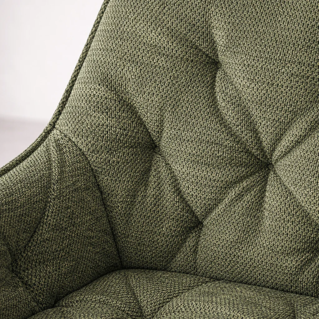 Alba Fabric Counter Stool - Green - Image 6