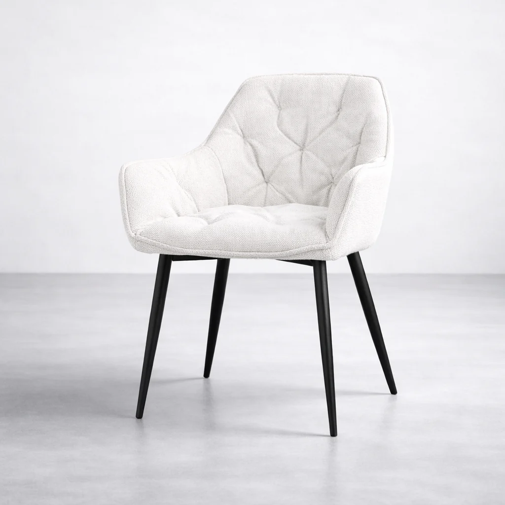 Alba Fabric Dining Chair - Cream