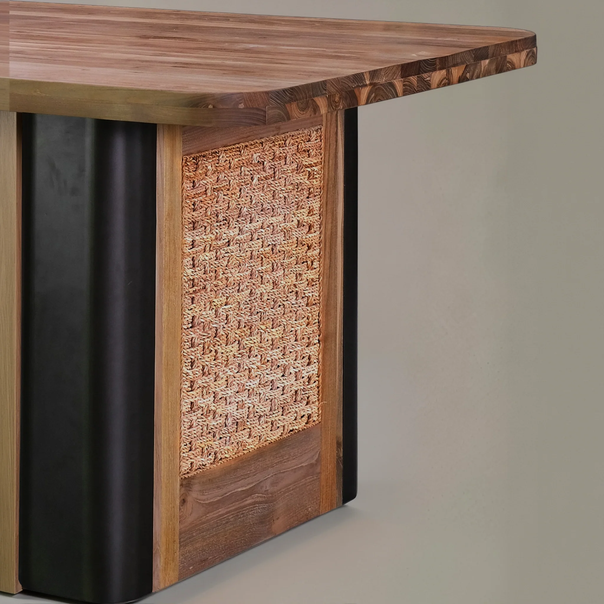 Brooklyn 86.6" Solid Teak Dining Table - Natural - Image 4
