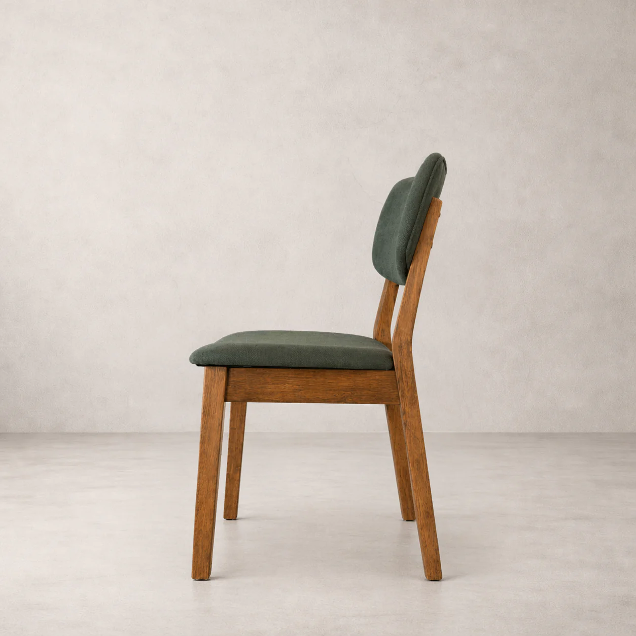 Clara Solid Wood Dining Chair - Smoked Oak and Moss Green - Image 4