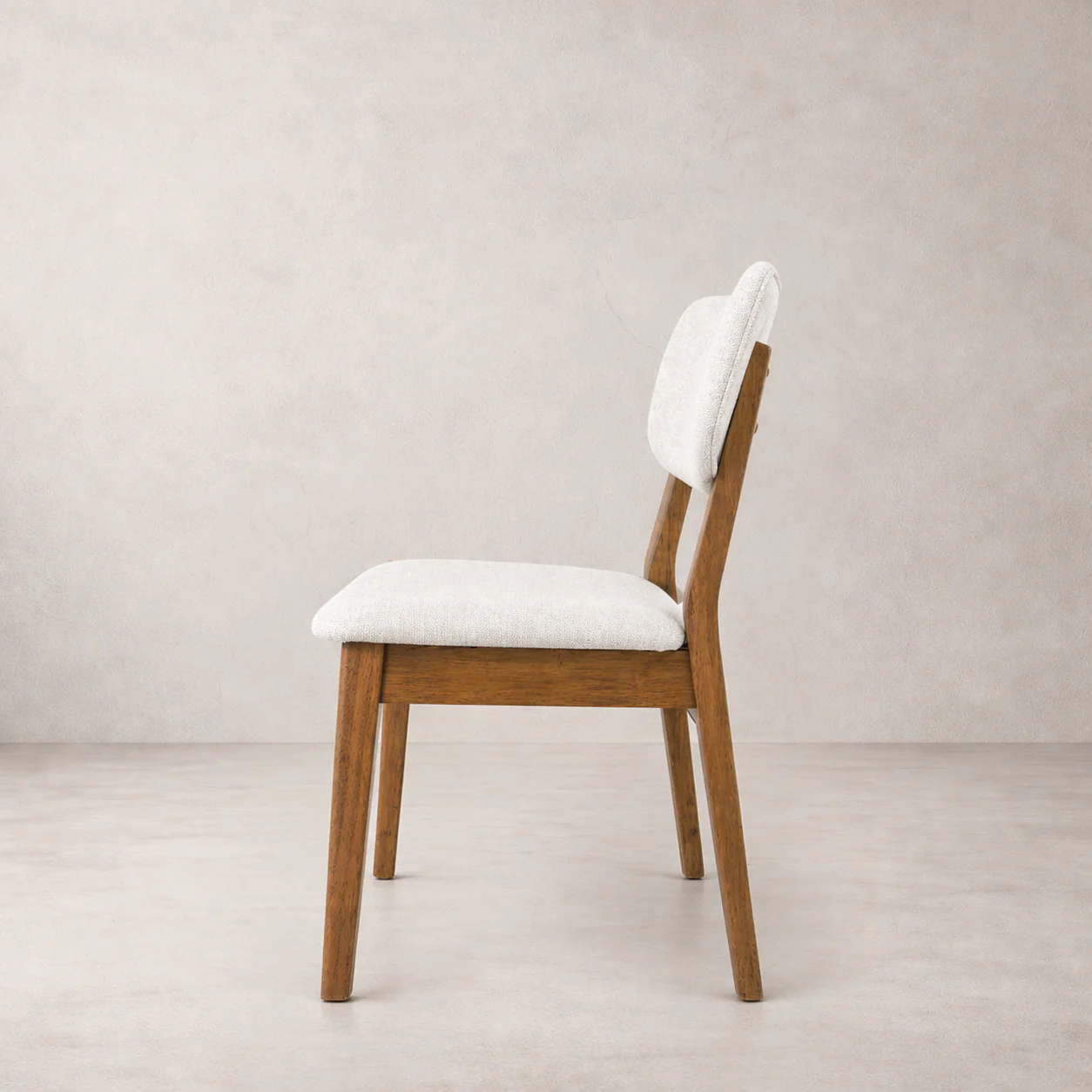 Clara Solid Wood Dining Chair - Smoked Oak and Heathered Ivory - Image 4
