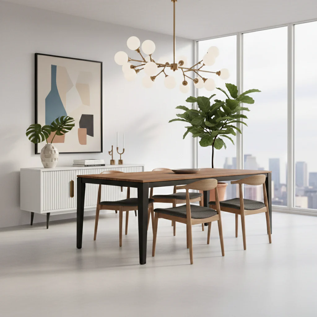 Everly 78.7" Dining Table - Rosewood - Image 5