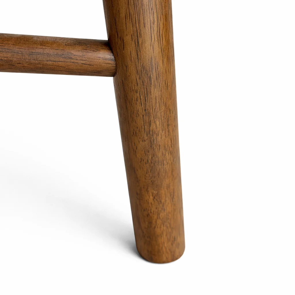 Ivy Solid Wood Counter Stool - Smoked Oak and Black - Image 6