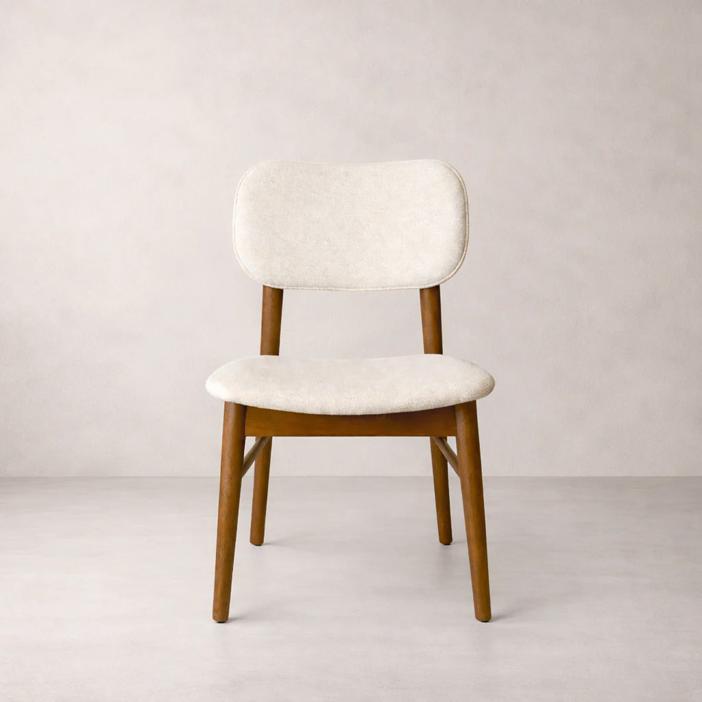 Ivy Solid Wood Dining Chair - Smoked Oak and Heathered Ivory - Image 2