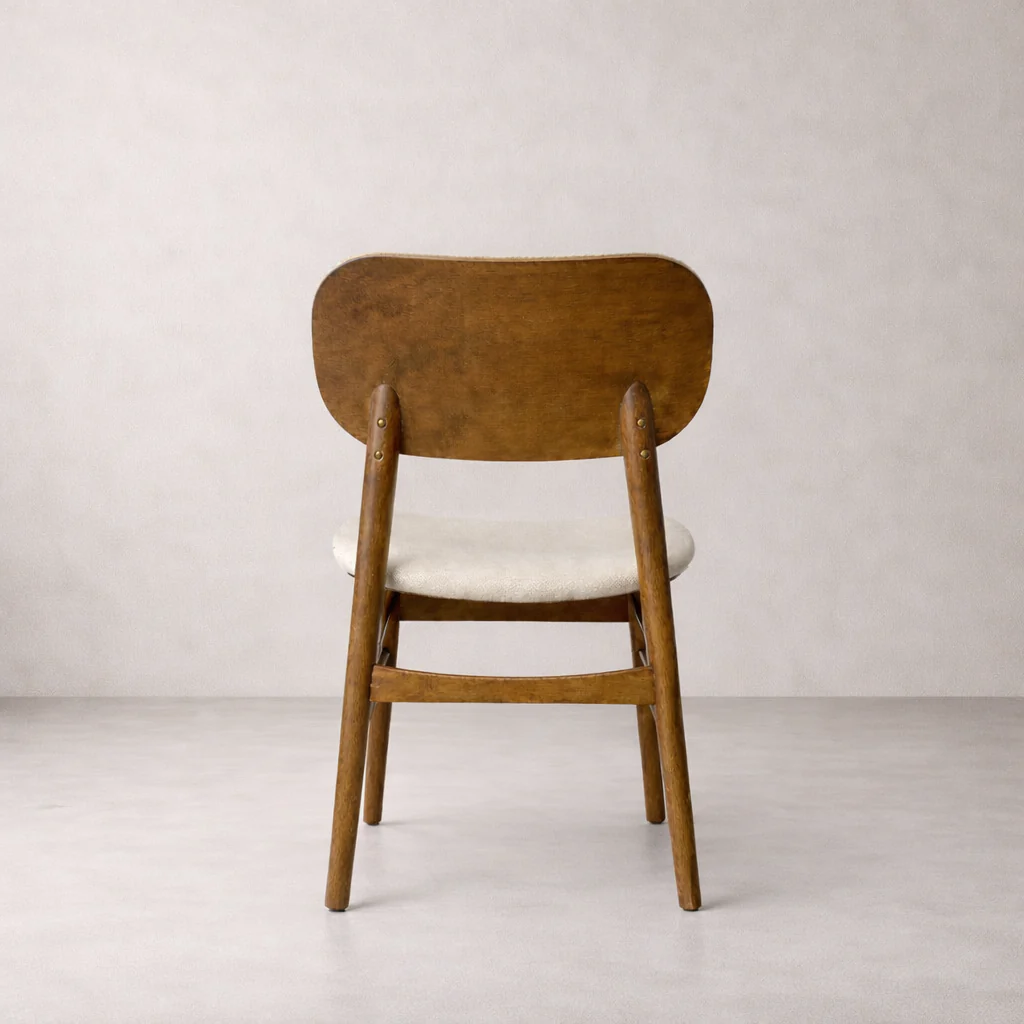 Ivy Solid Wood Dining Chair - Smoked Oak and Heathered Ivory - Image 4