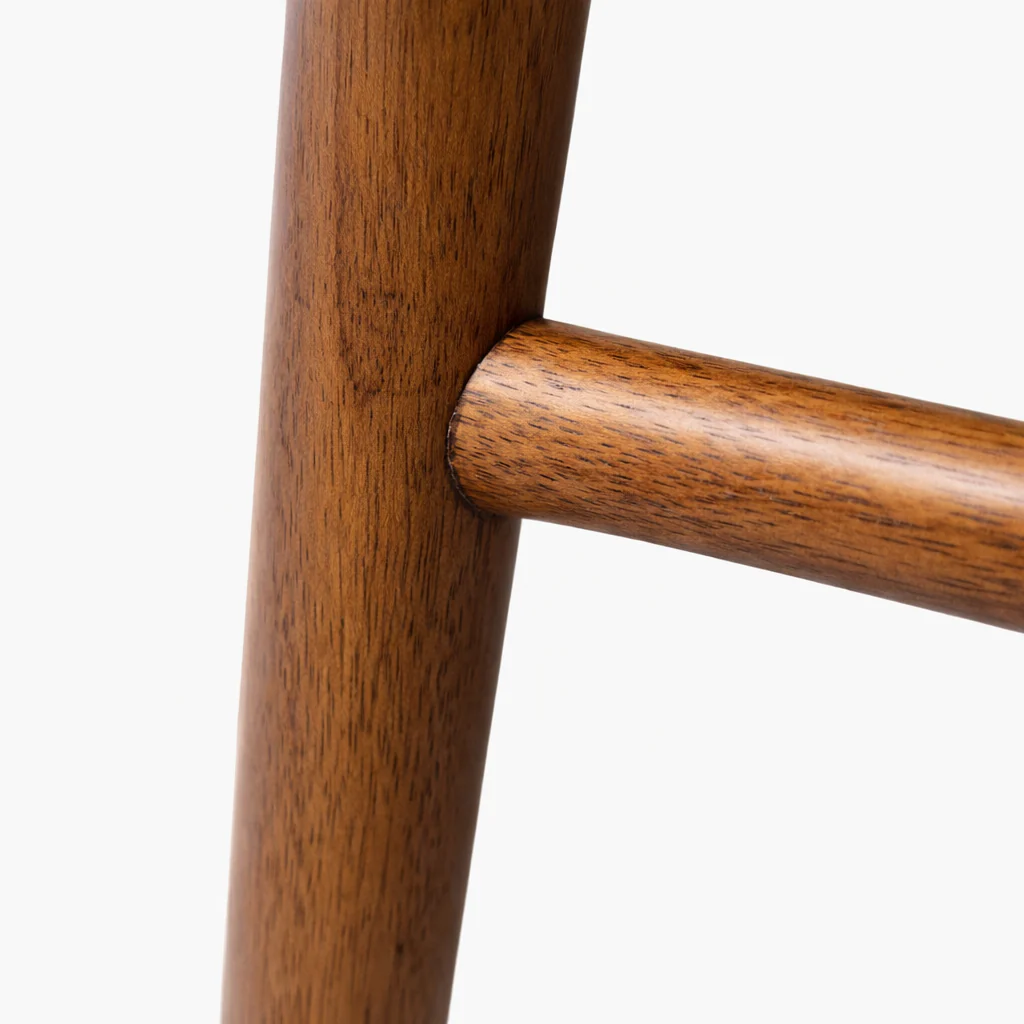 Ivy Solid Wood Dining Chair - Smoked Oak and Moss Green - Image 6