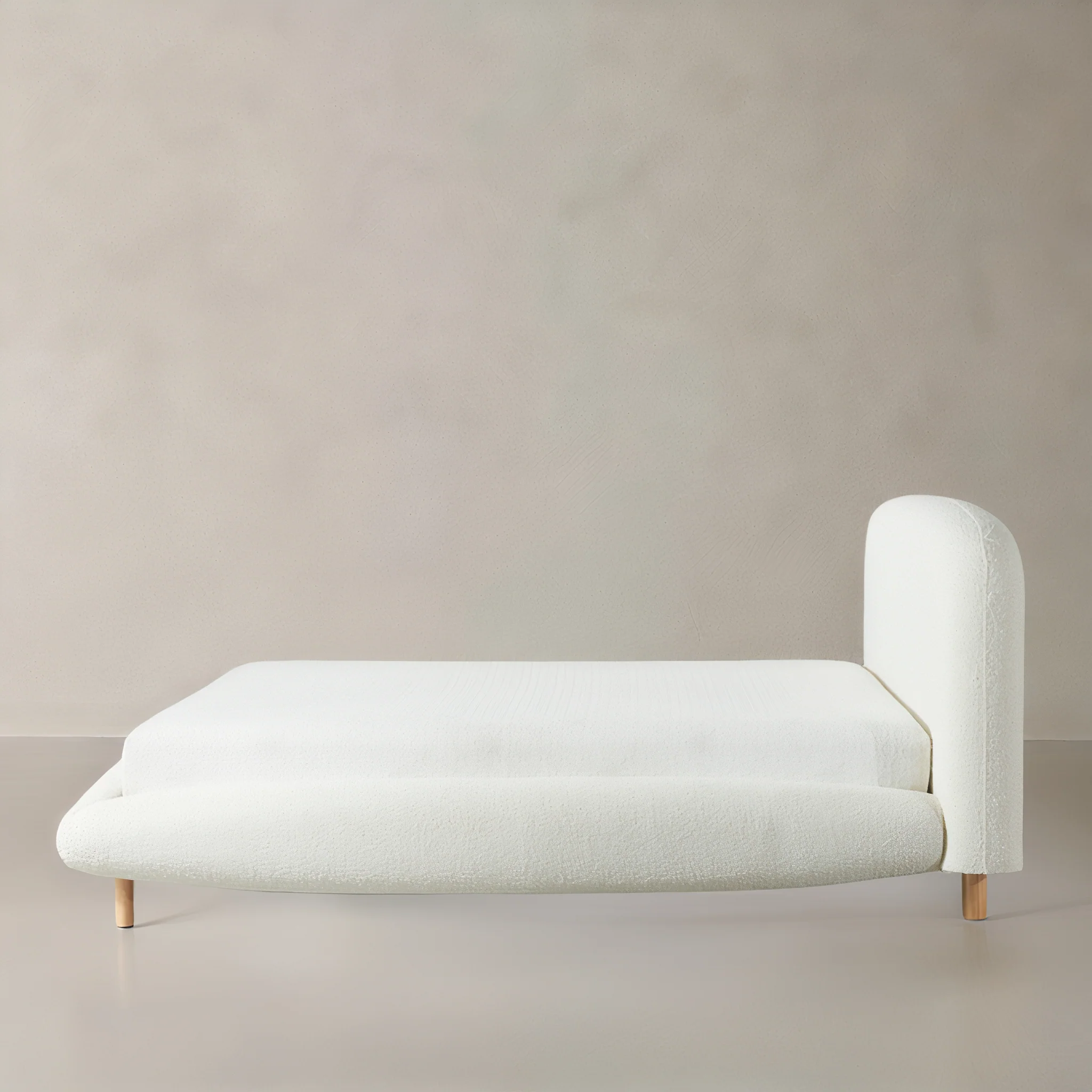 Nice King Upholstered Bed - Cloud White Bouclé - Image 3
