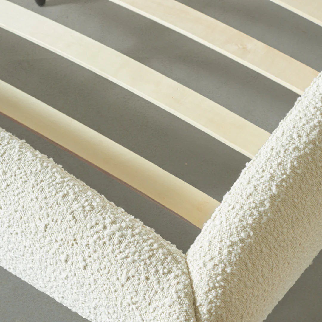 Nice King Upholstered Bed - Cloud White Bouclé - Image 4
