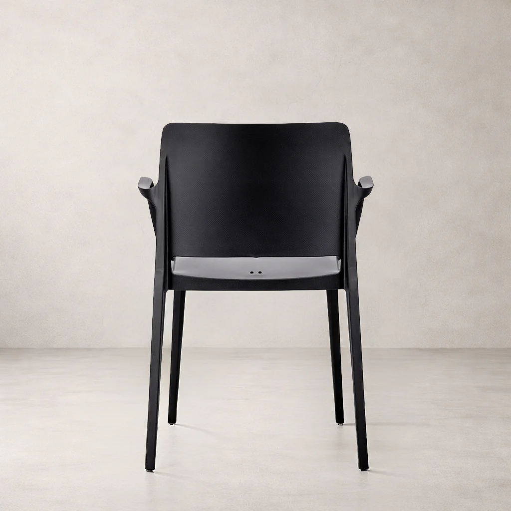 Pamela Stackable Dining Armchair - Black - Final Sale - Image 3