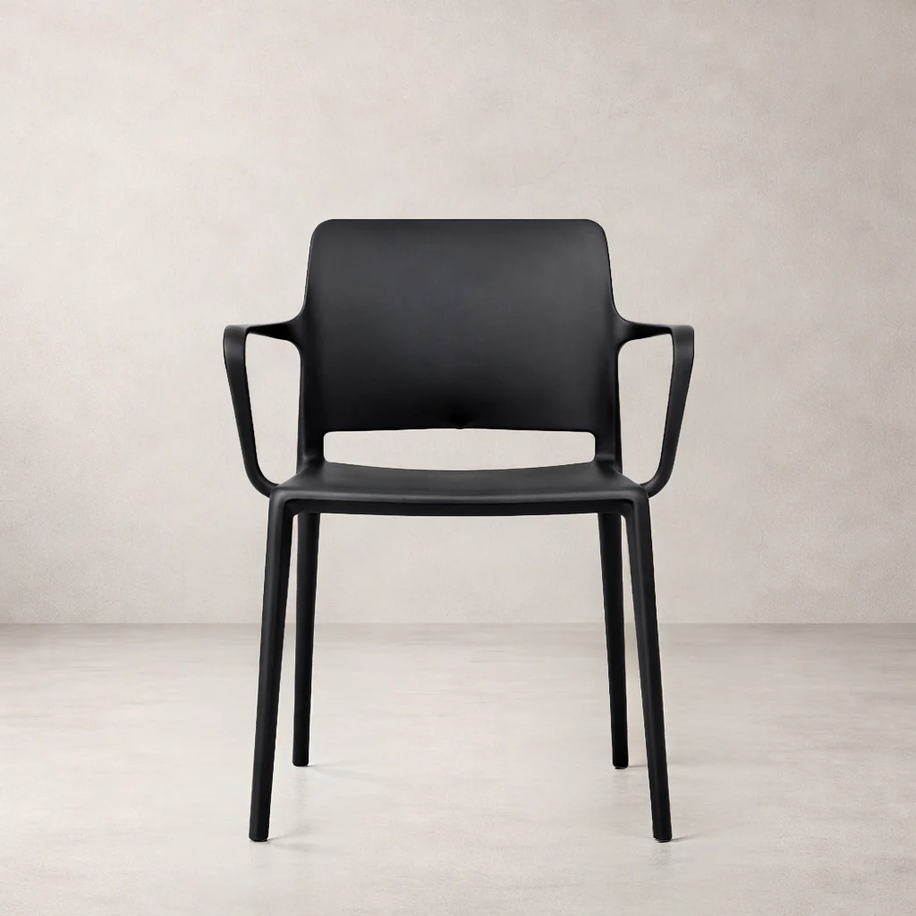 Pamela Stackable Dining Armchair - Black - Final Sale - Image 4