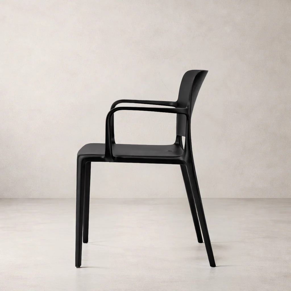 Pamela Stackable Dining Armchair - Black - Final Sale - Image 5