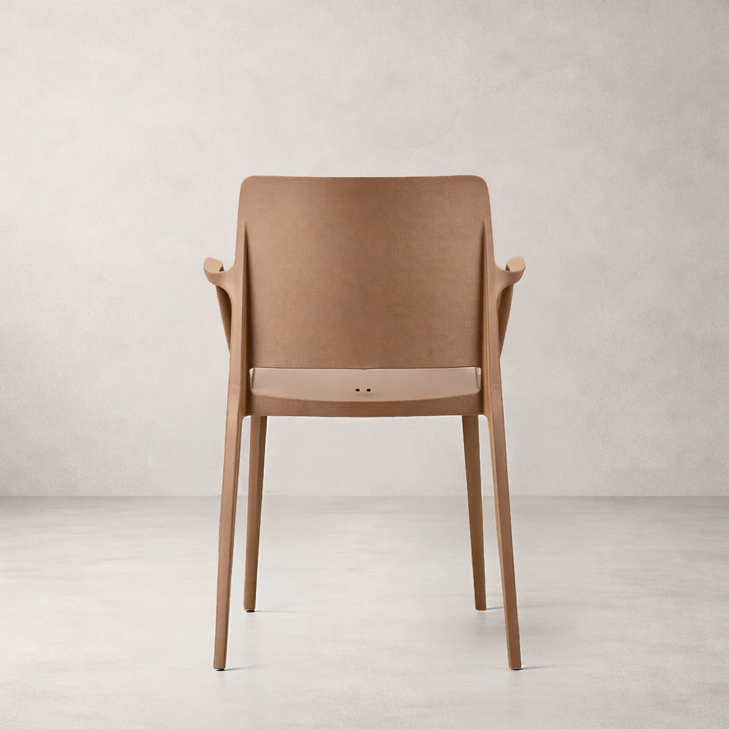Pamela Stackable Dining Armchair - Brown - Final Sale - Image 5