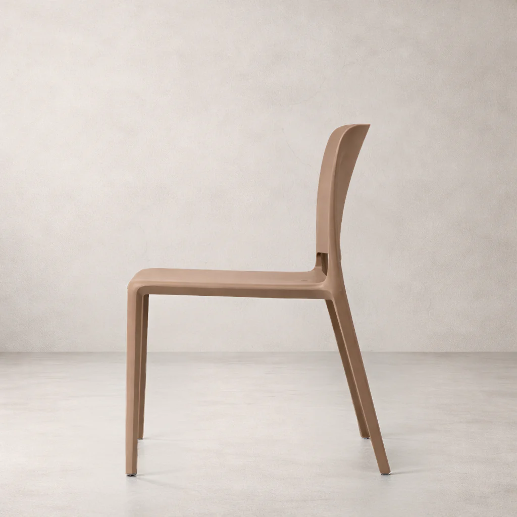 Pamela Stackable Dining Chair - Brown - Image 4