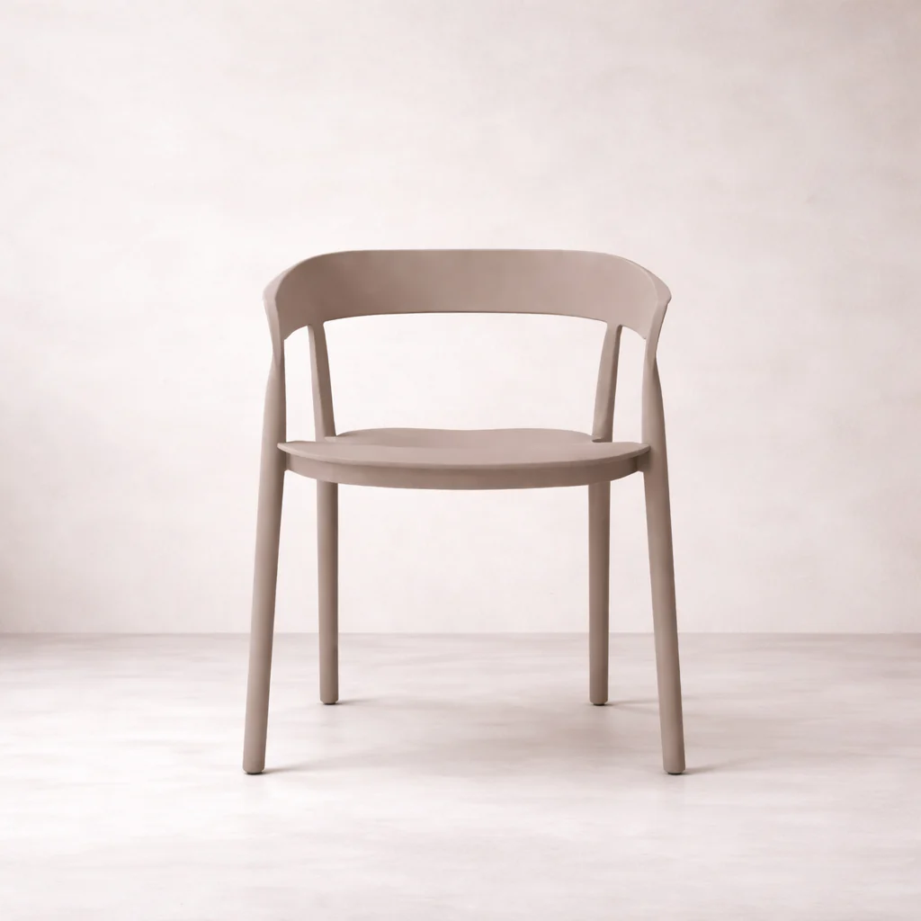 Ridge Stackable Dining Armchair - Brown - Image 3