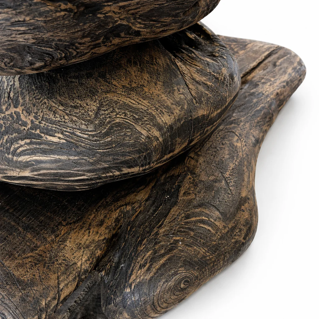 Rochefort 48" Solid Teak Root Console - Natural and Ebonized Black - Image 6