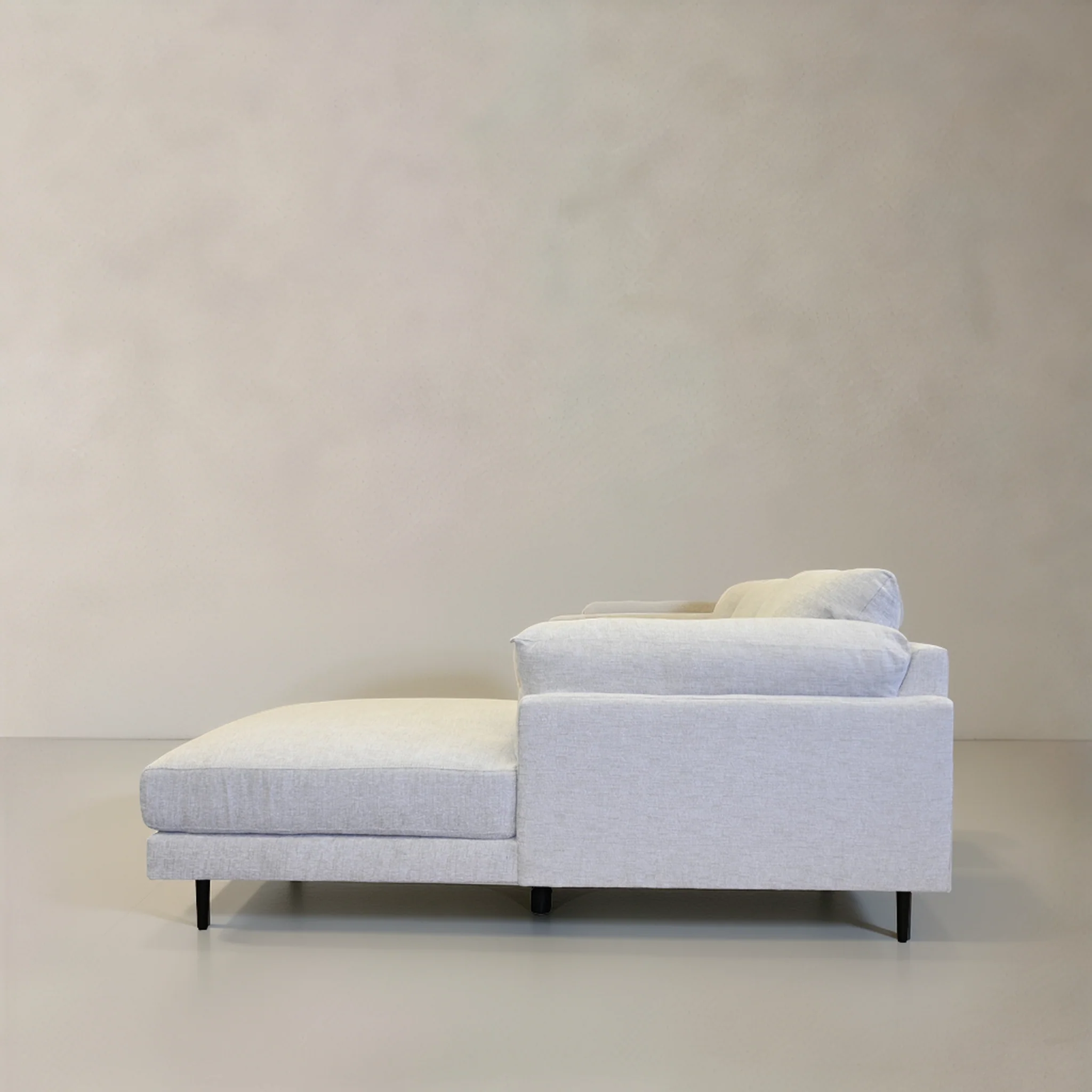 Siena 116" Fabric Sectional Sofa - Beige - Final Sale - Image 3